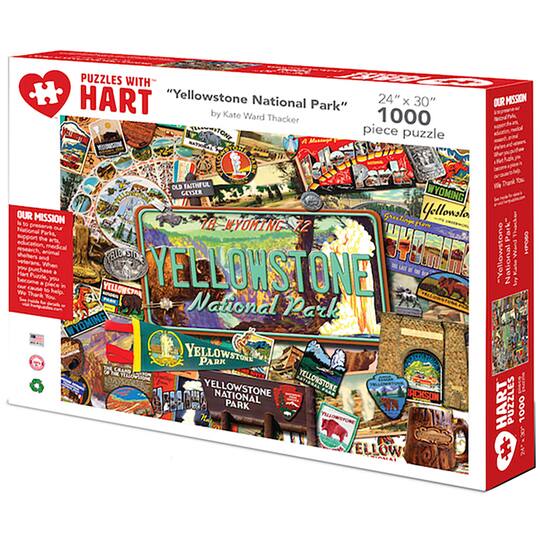 Hart Puzzles Yellowstone National Park by Kate Ward Thacker 1,000 Piece Jigsaw Puzzle